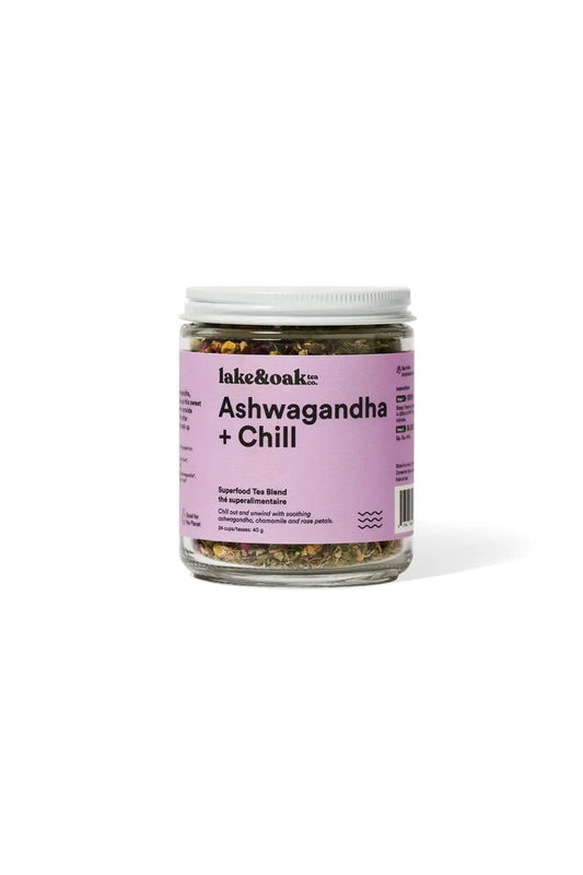 Ashwagandha + Chill Superfood Tea: By Lake & Oak co.