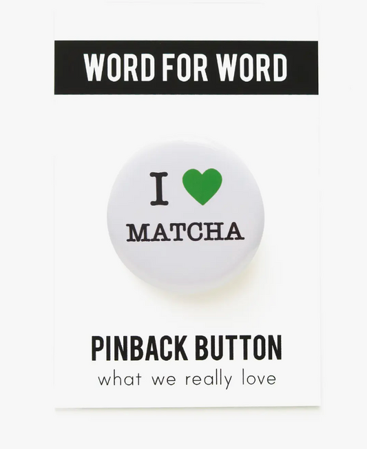 I heart Matcha Button